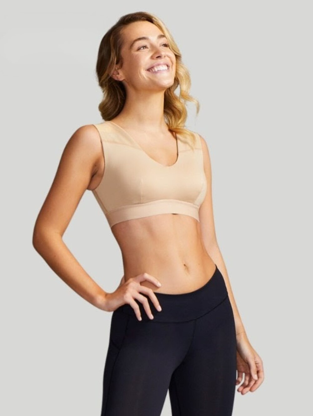 Tommie Copper Shoulder Support Bra Womens 2XL XXL Nude